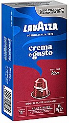 10 קפסולות אלומניום lavazza Crema e Gusto Ricco חוזק 11 10 קפסולות אלומניום lavazza Crema e Gusto Ricco חוזק 11