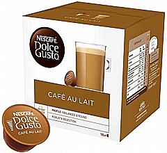 16 קפסולות מקורי דולצה גוסטו Dolce GustoNescafe Cafe au Lait 16 קפסולות מקורי דולצה גוסטו Dolce GustoNescafe Cafe au Lait