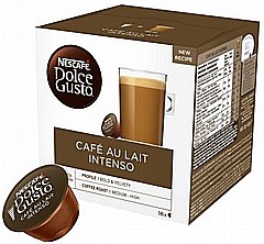 16 קפסולות מקורי דולצה גוסטו Dolce Gusto Nescafe Cafe au Lait Intenso חוזק 9 16 קפסולות מקורי דולצה גוסטו Dolce Gusto Nescafe Cafe au Lait Intenso חוזק 9