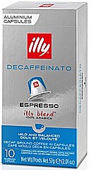 10 קפסולות אילי תואם נספרסו אלומניום illy espresso Decaffeinato 100% arabica 10 קפסולות אילי תואם נספרסו אלומניום illy espresso Decaffeinato 100% arabica