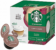 12 קפסולות מקורי דולצה גוסטו Dolce Gusto Starbucks Cappuccino 12 קפסולות מקורי דולצה גוסטו Dolce Gusto Starbucks Cappuccino