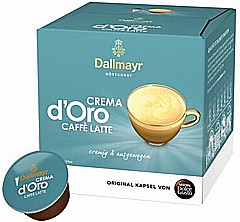 16 קפסולות מקורי דולצה גוסטו Dolce Gusto Dallmayr Caffé Latte Crema D'Oro 16 קפסולות מקורי דולצה גוסטו Dolce Gusto Dallmayr Caffé Latte Crema D'Oro