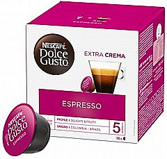 16 קפסולות מקורי דולצה גוסטו Dolce Gusto Nescafé Espresso חוזק 5 16 קפסולות מקורי דולצה גוסטו Dolce Gusto Nescafé Espresso חוזק 5