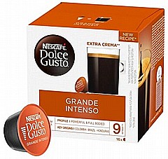 16 קפסולות מקורי דולצה גוסטו Dolce Gusto Nescafé Grande Intenso חוזק 9 16 קפסולות מקורי דולצה גוסטו Dolce Gusto Nescafé Grande Intenso חוזק 9