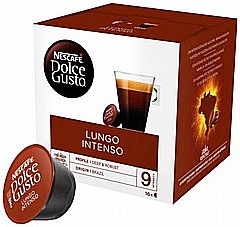 16 קפסולות מקורי דולצה גוסטו Dolce Gusto Nescafé Lungo Intenso חוזק 9 16 קפסולות מקורי דולצה גוסטו Dolce Gusto Nescafé Lungo Intenso חוזק 9