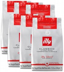 6 אריזהת של 500 גרם פולי קפה illy classico 100%arabica 6 אריזהת של 500 גרם פולי קפה illy classico 100%arabica