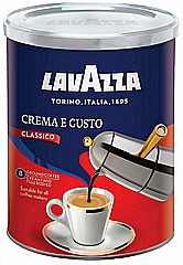250 גרם קפה טחון lavazza crema e gusto בפחית 250 גרם קפה טחון lavazza crema e gusto בפחית