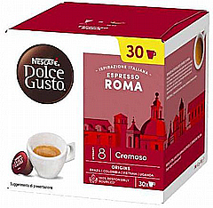 30 קפסולות מקורי דולצה גוסטו Dolce Gusto Nescafe Espresso Roma חוזק 8 30 קפסולות מקורי דולצה גוסטו Dolce Gusto Nescafe Espresso Roma חוזק 8