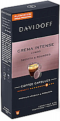 10 אלומיניום תואמות נספרסו DAVIDOFF Crema CREMA INTENSE חוזק 9/12 10 אלומיניום תואמות נספרסו DAVIDOFF Crema CREMA INTENSE חוזק 9/12