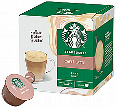 12 קפסולות מקורי דולצה גוסטו Dolce Gusto Starbucks Caffé Latte 12 קפסולות מקורי דולצה גוסטו Dolce Gusto Starbucks Caffé Latte