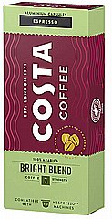 10 קפסולות אלומניום תואם נספרסו Costa Coffee Bright Blend Espresso חוזק 7 10 קפסולות אלומניום תואם נספרסו Costa Coffee Bright Blend Espresso חוזק 7