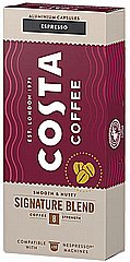 10 קפסולות אלומניום תואם נספרסו Costa Coffee Signature Blend Espresso חוזק 8 10 קפסולות אלומניום תואם נספרסו Costa Coffee Signature Blend Espresso חוזק 8