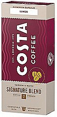 10 קפסולות אלומניום תואם נספרסו Costa Coffee Signature Blend Lungo חוזק 7 10 קפסולות אלומניום תואם נספרסו Costa Coffee Signature Blend Lungo חוזק 7