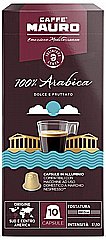 10 קפסולות אלומיניום למכונת נספרסו חוזק 5 Caffe Mauro 100% Arabica 10 קפסולות אלומיניום למכונת נספרסו חוזק 5 Caffe Mauro 100% Arabica
