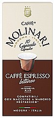 10 קפסולות תואם נספרסו Caffe Molinari Caffe Espresso Intenso חוזק 8/10 10 קפסולות תואם נספרסו Caffe Molinari Caffe Espresso Intenso חוזק 8/10