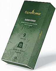 10 קפסולות אלומיניום Espressomor TERRA VERDE חוזק 11 10 קפסולות אלומיניום Espressomor TERRA VERDE חוזק 11