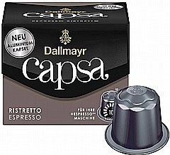 10 קפסולות אלומיניום תואמות נספרסו Dallmayr Capsa Espresso Ristretto חוזק 10 10 קפסולות אלומיניום תואמות נספרסו Dallmayr Capsa Espresso Ristretto חוזק 10