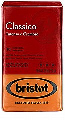 250 גרם קפה טחון Bristot Classico רמת חוזק 10 250 גרם קפה טחון Bristot Classico רמת חוזק 10