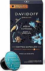 10 קפסולות אספרסו תואמות נספרסו אלומניום Davidoff Origins Asia חוזק 9/12 10 קפסולות אספרסו תואמות נספרסו אלומניום Davidoff Origins Asia חוזק 9/12