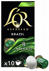 10 קפסולות אלומניום תואם נספרסו לור L'OR Espresso Brazil – סדרת Origins Collection חזוק 8 10 קפסולות אלומניום תואם נספרסו לור L'OR Espresso Brazil – סדרת Origins Collection חזוק 8
