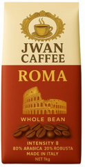 1 ק"ג פולי קפה Jwan Caffee Roma 80% arabica חוזק 8 1 ק"ג פולי קפה Jwan Caffee Roma 80% arabica חוזק 8