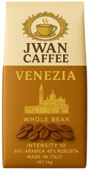 1 ק"ג פולי קפה Jwan Caffee Venezia 60% arabica חוזק 10 1 ק"ג פולי קפה Jwan Caffee Venezia 60% arabica חוזק 10