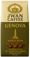 1 ק"ג פולי קפה Jwan Caffee Genova 20% arabica חוזק 14 1 ק"ג פולי קפה Jwan Caffee Genova 20% arabica חוזק 14