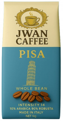 1 ק"ג פולי קפה Jwan Caffee Pisa 10% arabica חוזק 14 1 ק"ג פולי קפה Jwan Caffee Pisa 10% arabica חוזק 14
