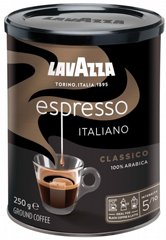 250 גרם קפה טחון בפחית Lavazza Espresso Italiano Classico חוזק 5/10 250 גרם קפה טחון בפחית Lavazza Espresso Italiano Classico חוזק 5/10