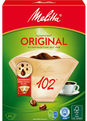נייר פילטר חום Melitta Original גודל 102 – מארז 80 יחידות נייר פילטר חום Melitta Original גודל 102 – מארז 80 יחידות