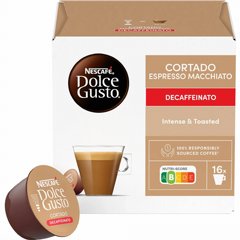 16 קפסולות דולצה גוסטו מקורי Nescafe Dolce Gusto Cortado Decaffeinato 16 קפסולות דולצה גוסטו מקורי Nescafe Dolce Gusto Cortado Decaffeinato