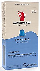 10 קפסולות אלומניום תואם נספרסו לור HAUSBRANDT GOURMET עוצמה 6 10 קפסולות אלומניום תואם נספרסו לור HAUSBRANDT GOURMET עוצמה 6
