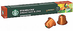 10 קפסולות קפה Starbucks אלומיניום תואמות נספרסו בטעם בריקפאסט 10 קפסולות קפה Starbucks אלומיניום תואמות נספרסו בטעם בריקפאסט