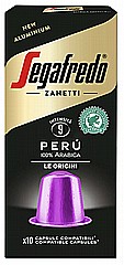 10 קפסולות אלומניום תואמת נספרסו segafredo Peru 100% Arabica עוצמה 9 10 קפסולות אלומניום תואמת נספרסו segafredo Peru 100% Arabica עוצמה 9