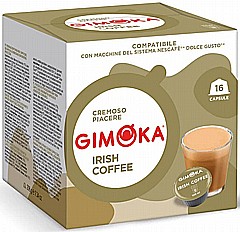 16 קפסולות איטלקיות תואמות דולצה גוסטו gimoka Irish Cappuccino Dolce Gusto 16 קפסולות איטלקיות תואמות דולצה גוסטו gimoka Irish Cappuccino Dolce Gusto
